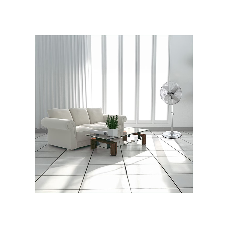 Staande ventilator 50 W / 230 V, 110 cm, RVS
