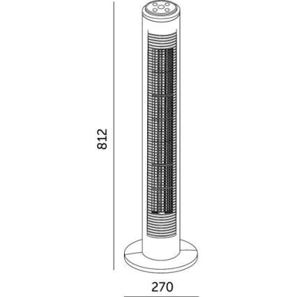 Staande ventilator HOORN 45W/230V 81 cm zwart