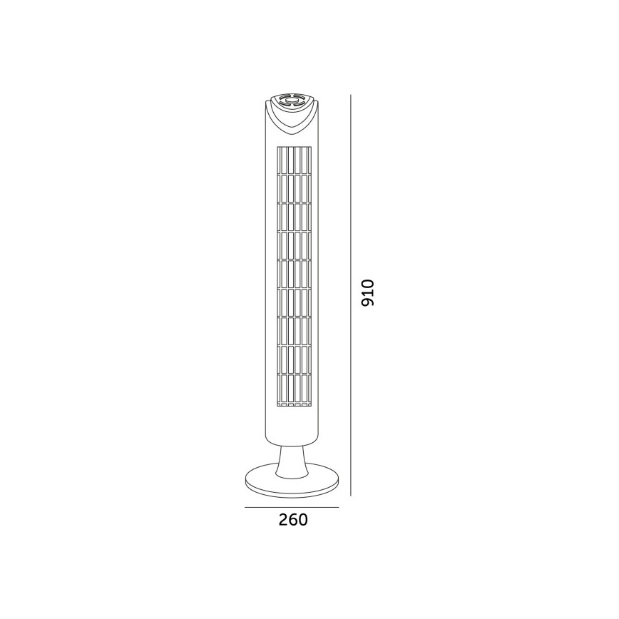 Staande ventilator LISSE 45W/230V 91,4 cm zwart + afstandsbediening