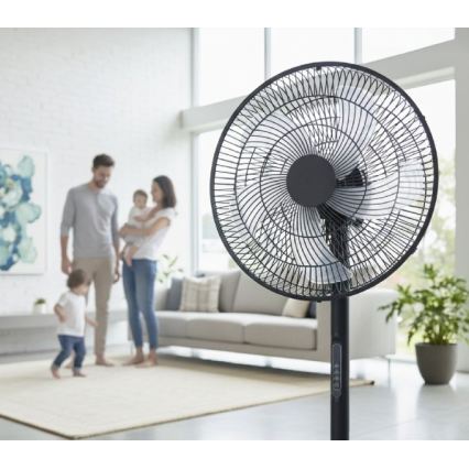 Staande ventilator VIENTO-R 40W/230V zwart + afstandsbediening