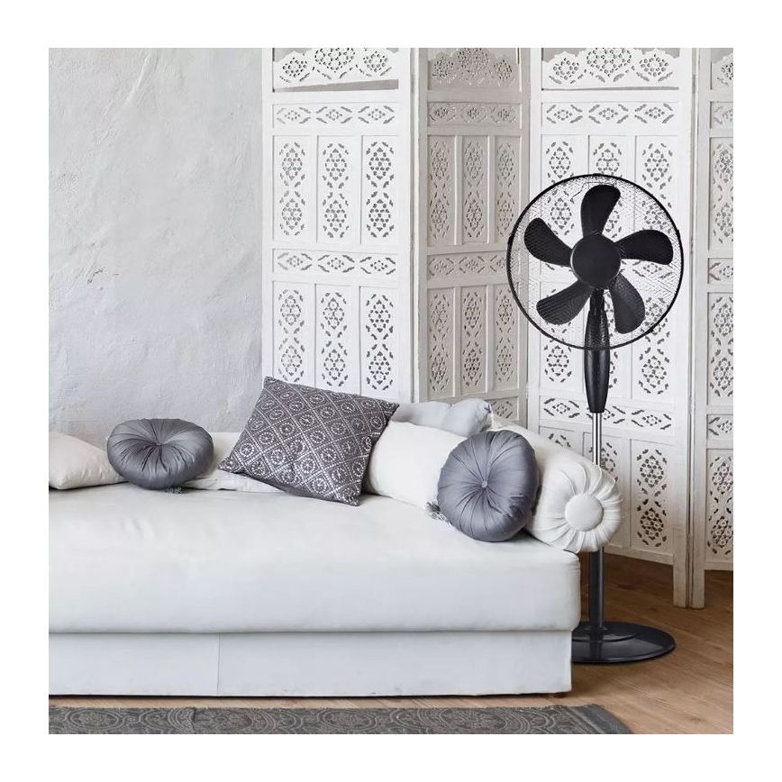 Staande ventilator Ø 43 cm, 55 W/230 V, zwart