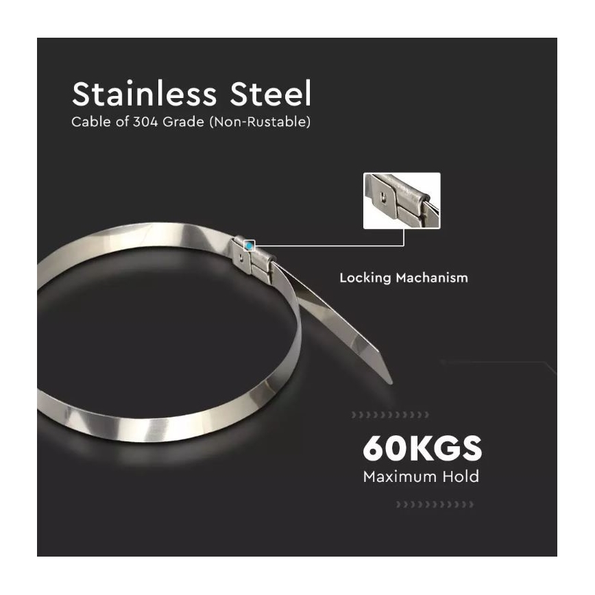 Stalen Banden met sluiting 4,6x250mm 100pcs staal