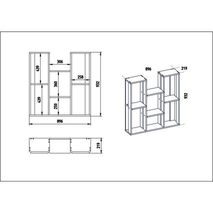 Standaard voor Planten NEVADA 93x90 cm bruin