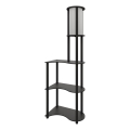Standaardlamp met planken NOTO 1xE27/40W/230V zwart