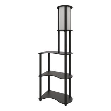 Standaardlamp met planken NOTO 1xE27/40W/230V zwart