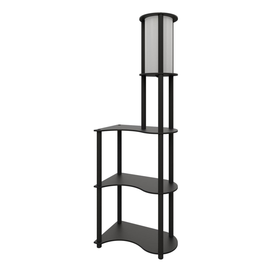Standaardlamp met planken NOTO 1xE27/40W/230V zwart