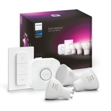 Starter pack Philips Hue WHITE AND COLOR AMBIANCE 3xGU10/4,3W 2000-6500K + appareil d'interconnexion