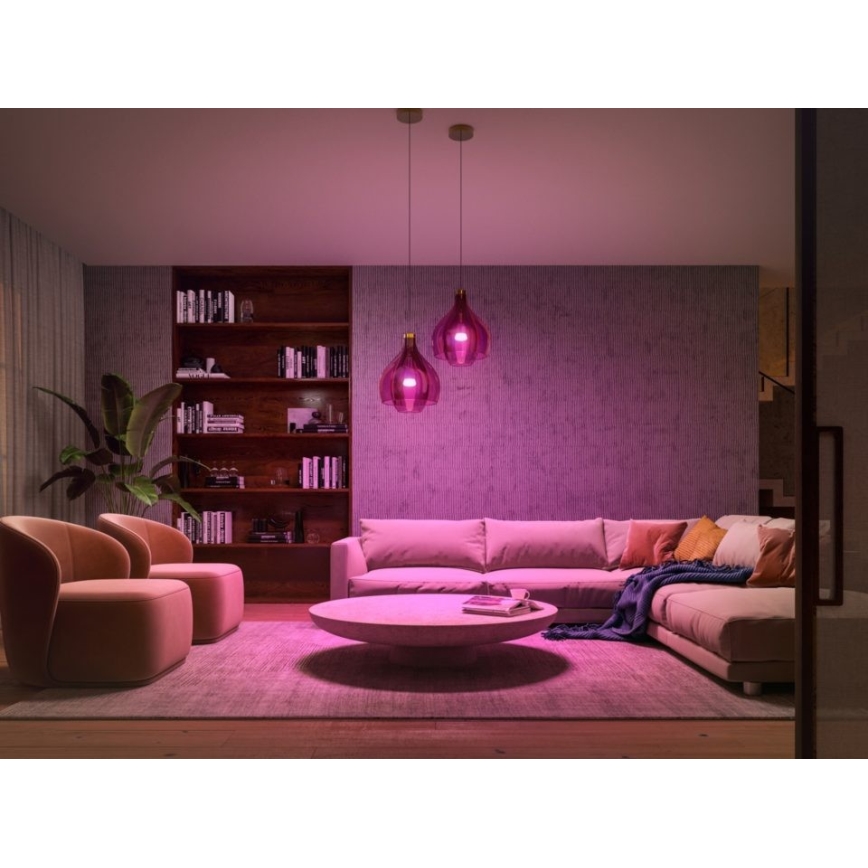 Startpakket Philips Hue WHITE AND COLOR AMBIANCE 2xE27/9W/230V 2000-6500K + Hue Bridge