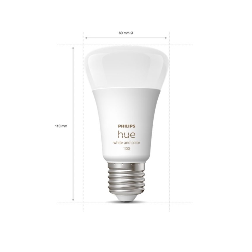 Startpakket Philips Hue WHITE AND COLOR AMBIANCE 2xE27/9W/230V 2000-6500K + Hue Bridge