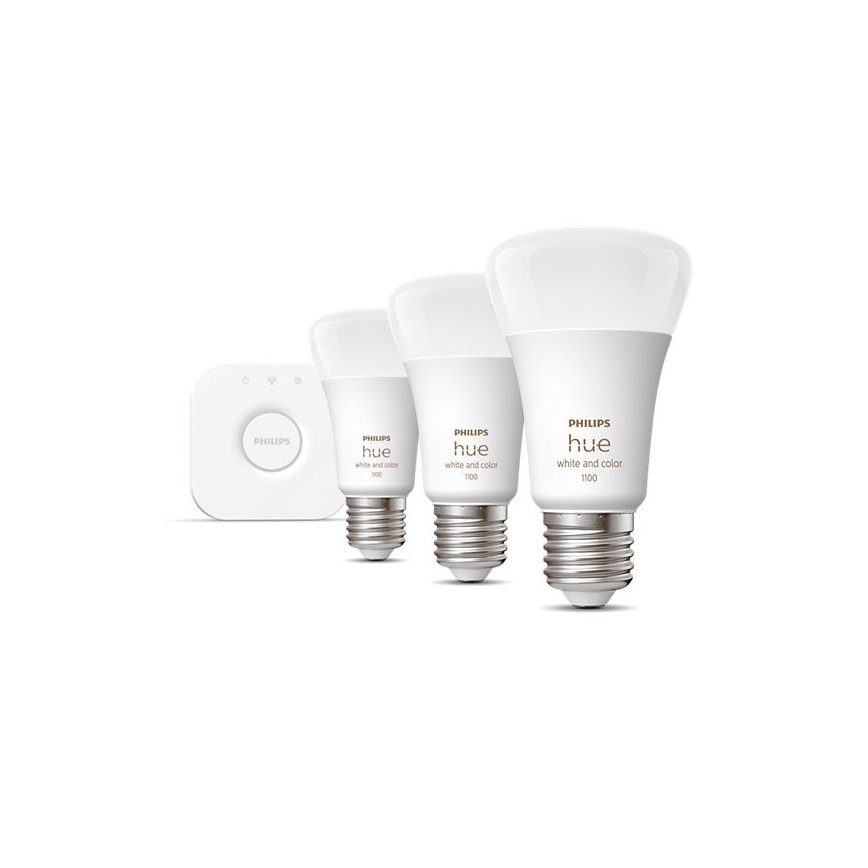 Starterset Philips Hue WHITE AND COLOR AMBIANCE 3xE27/9W/230V 2000-6500K + Hue Bridge