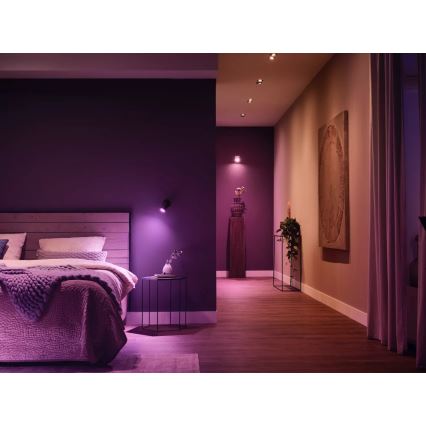 Philips Hue WHITE AND COLOR AMBIANCE Starterset 3xGU10/4,2W/230V 2000-6500K + Hue Bridge en dimmerschakelaar
