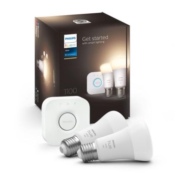 Startset Philips Hue WHITE 2xE27/9,5W 2700K + Hue bridge