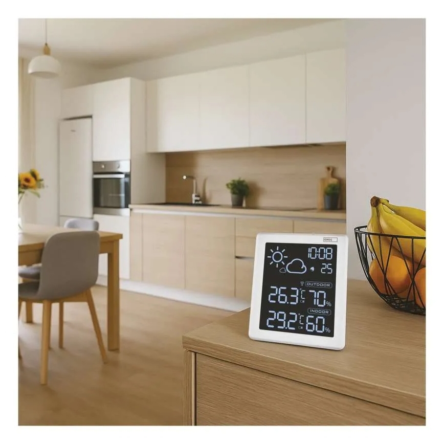 Station météo 5V 2xAAA + 2xAAA noire