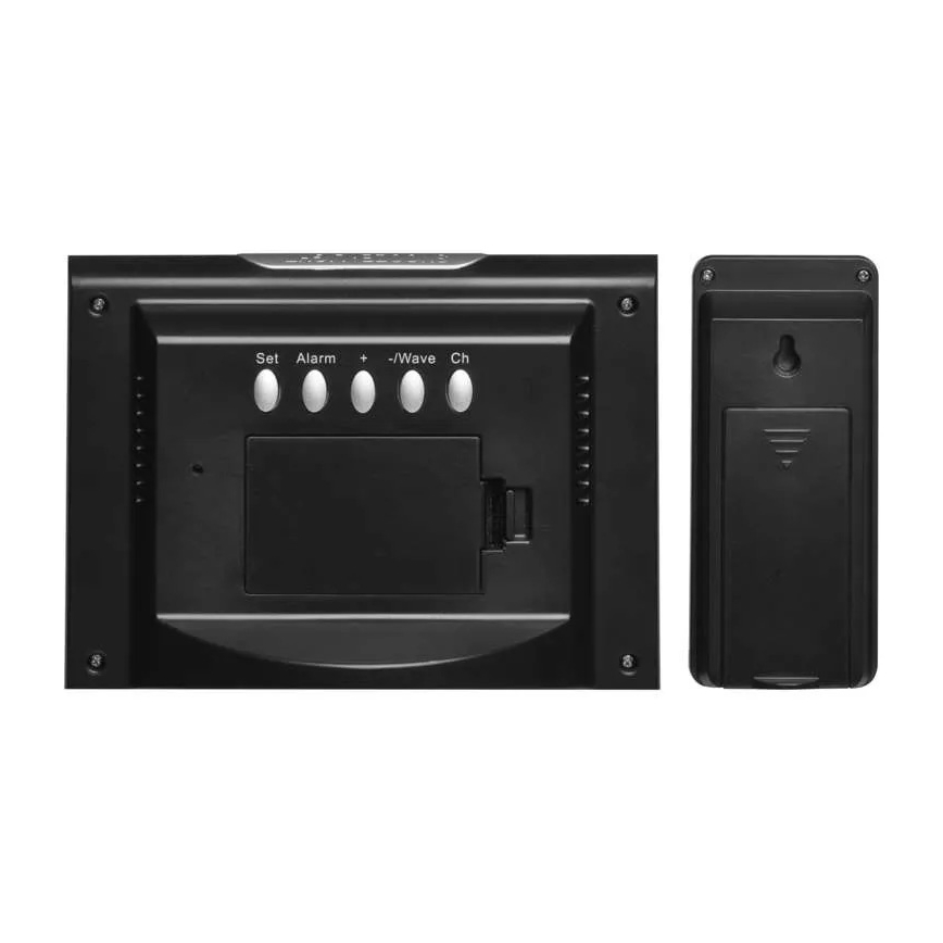 Station météo sans fil avec réveil 3xAAA + 2xAAA noir