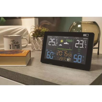 Station météo sans fil avec réveil 5V/3xAAA + 2xAAA noir