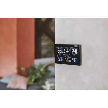 Station météo sans fil avec réveil 5V/3xAAA + 2xAAA noir