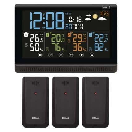 Station météo sans fil avec trois capteurs 5V/3xAAA + 2xAAA