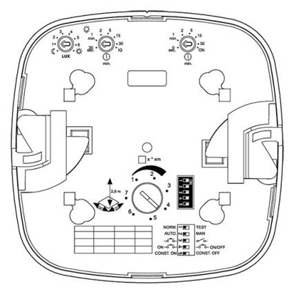 Steinel 002749 - Aanwezigheidsmelder IR Quattro 8m DALI-2 APC wit