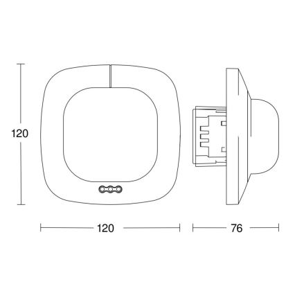 Steinel 002749 - Détecteur de présence IR Quattro 8m DALI-2 APC blanc