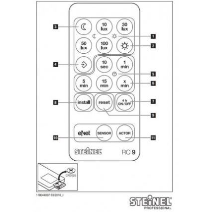 STEINEL 007638 - Afstandsbediening RC9 voor iHF3D met sensor