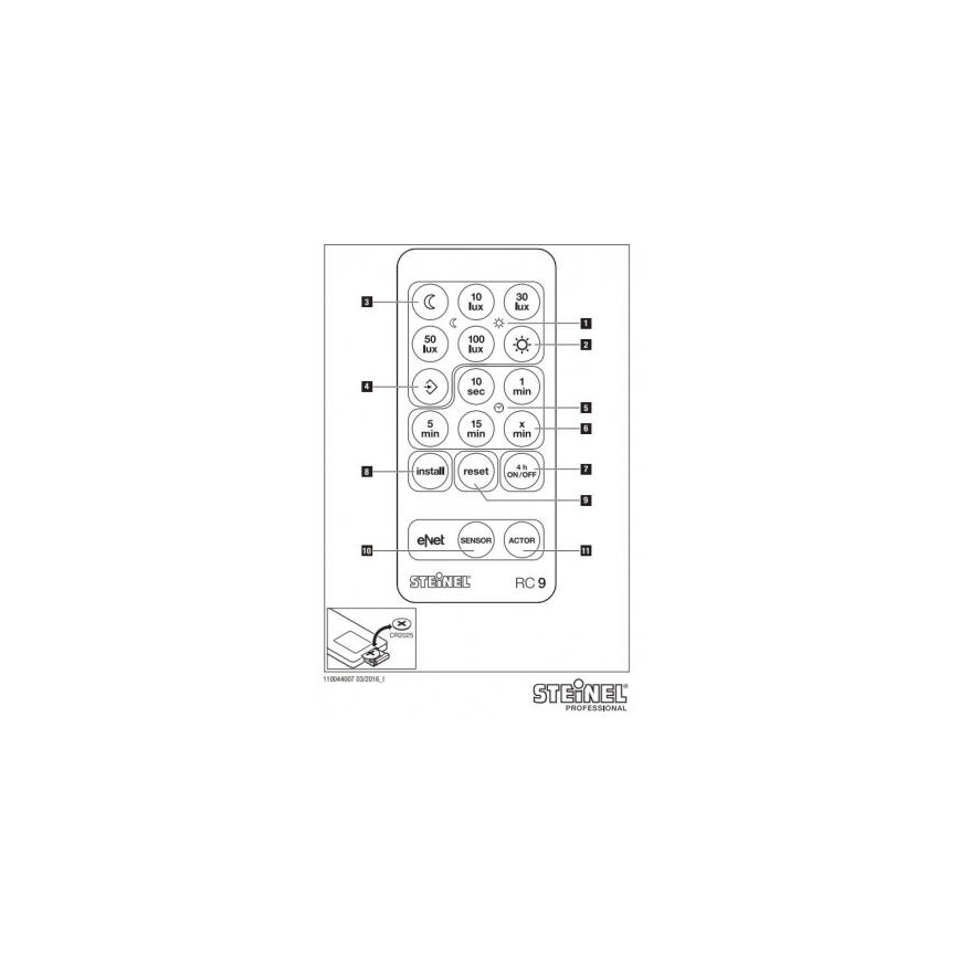 STEINEL 007638 - Afstandsbediening RC9 voor iHF3D met sensor