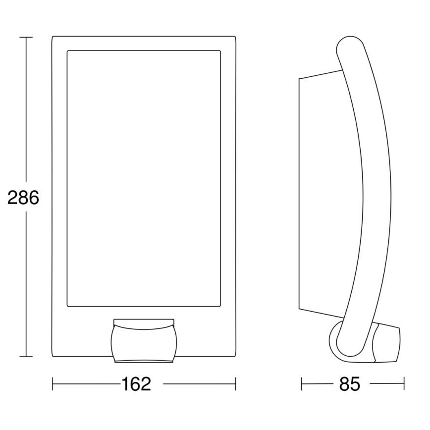 Steinel 009816 - Applique murale extérieure avec détecteur L 22 S 1xE27/60W/230V IP44