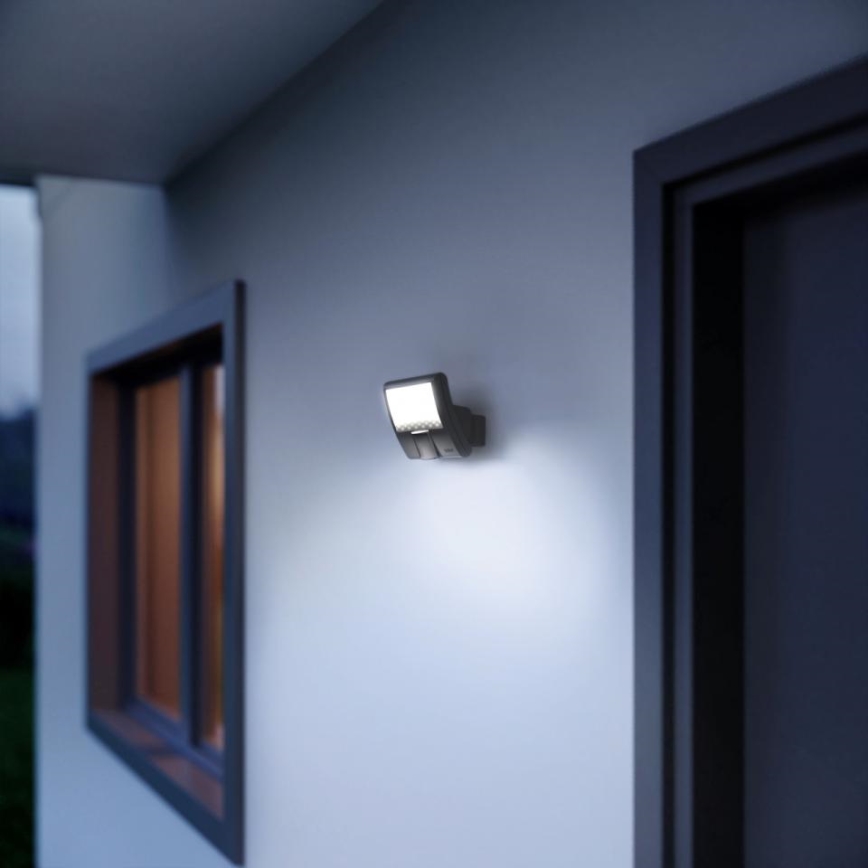Steinel 012076 - LED buitenwandlamp met bewegingssensor XLED curved LED/10,5W/230V IP44