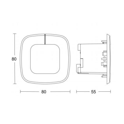 STEINEL 032951 - Détecteur de mouvement IR QUATTRO SLIM XS COM1