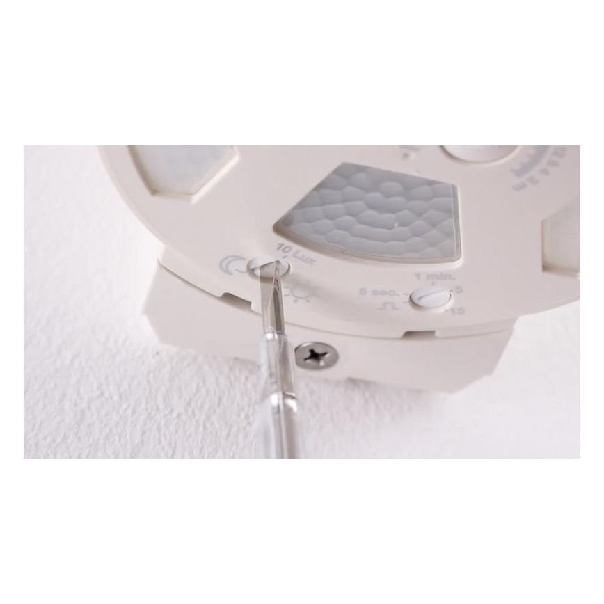 STEINEL 034955 - Bewegingssensor voor buiten SenslQ S wit IP54 + afstandsbediening