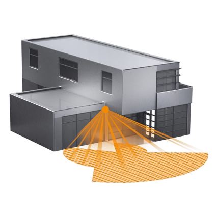 STEINEL 034955 - Bewegingssensor voor buiten SenslQ S wit IP54 + afstandsbediening