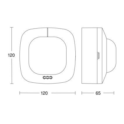 Steinel 035273 - Détecteur de présence IR QUATTRO HD 24M DALI PLUS blanc