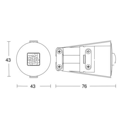Steinel 053871 - Aanwezigheidsdetector IR Quattro Micro 6m DALI-2 IP65 wit