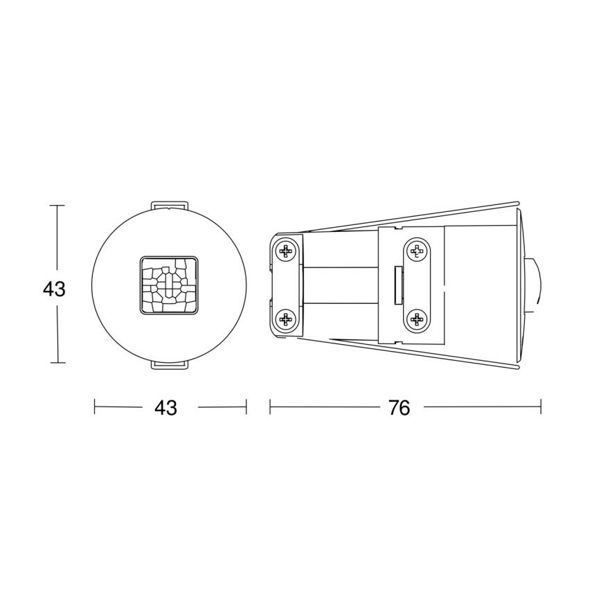 Steinel 053871 - Aanwezigheidsdetector IR Quattro Micro 6m DALI-2 IP65 wit