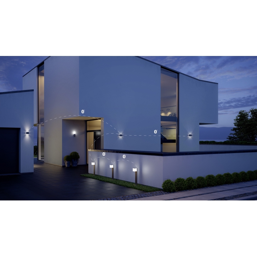 Steinel 055479 - Lampe d'extérieur LED avec détecteur CUBO LED/9,5W/230V IP44 anthracite