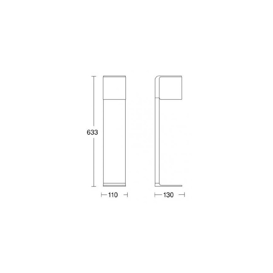 Steinel 055479 - Lampe d'extérieur LED avec détecteur CUBO LED/9,5W/230V IP44 anthracite