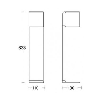 Steinel 055479 - LED Buitenlamp met een sensor CUBO LED/9,5W/230V IP44 antraciet