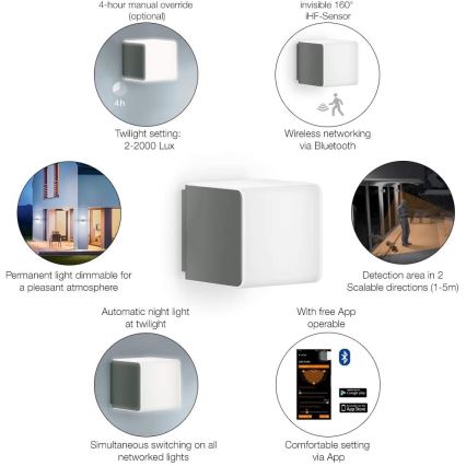 Steinel 055493 - LED Buitenlamp met sensor L 830 LED/9,5W/230V IP44 ANT