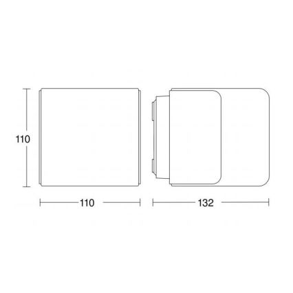 Steinel 055523 - Luminaire extérieur avec détecteur L 835 LED/9,5W/230V IP44 argent