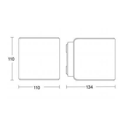 Steinel 055530 - Antraciete LED Buitenlamp met sensor L 840 LED / 9,5W / 230V IP44