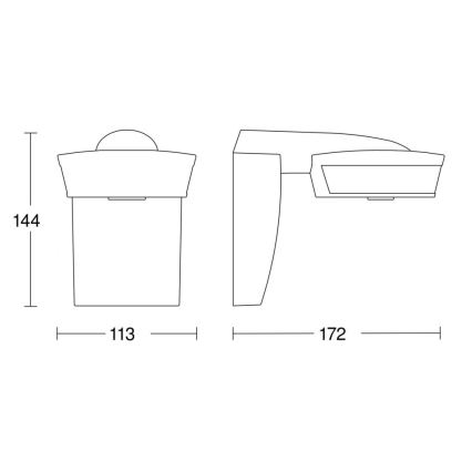 Steinel 056636 - Bewegingssensor SensIQ IP54 antraciet + afstandsbediening