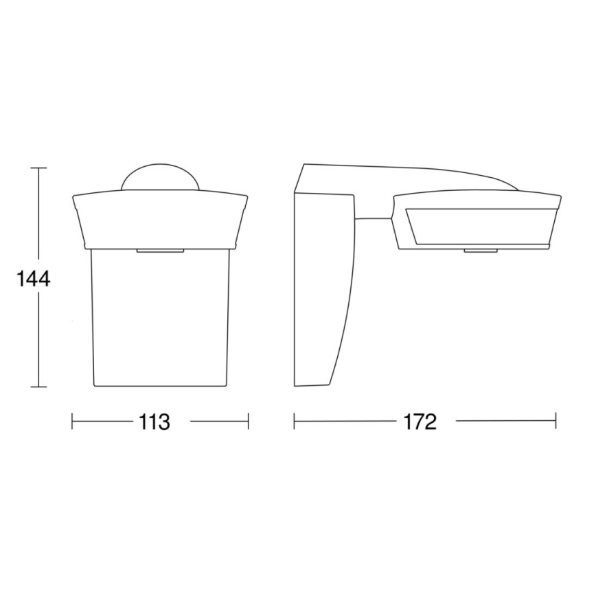 Steinel 056636 - Bewegingssensor SensIQ IP54 antraciet + afstandsbediening