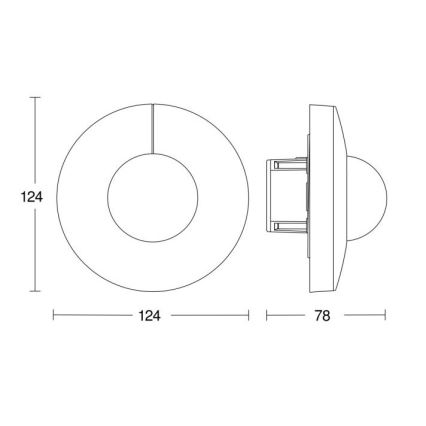 Steinel 057305 - Bewegingssensor IS 345 DALI-2 IPD rond wit