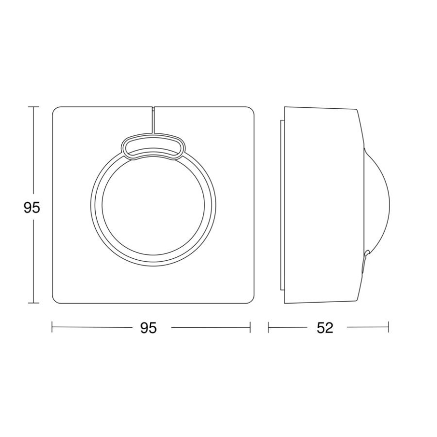 Steinel 057312 - Bewegingssensor HF 3360 DALI-2 IP54 vierkant wit