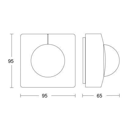 Steinel 057350 - Bewegingssensor IS 3180 DALI-2 IPD IP54 wit