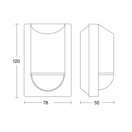 Steinel 057664 - Infra Rood Sensor voor Buiten IS 2180-2 230V IP54 antraciet
