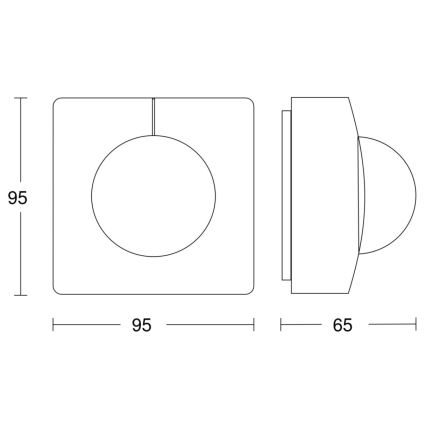 Steinel 058135 - Détecteur de mouvement IS 3180 V3 KNX IP54 carré blanc