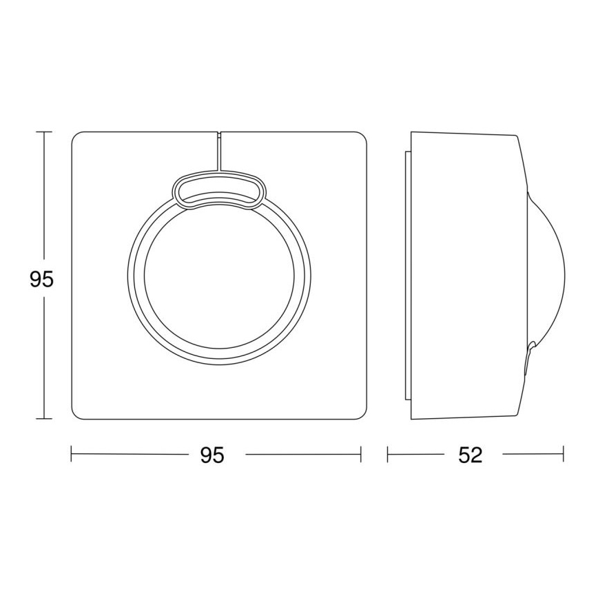 Steinel 058210 - Bewegingssensor HF 3360 V3 KNX IP54 vierkant wit