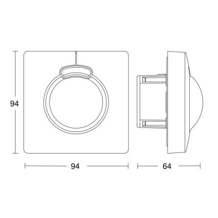 Steinel 058227 - Bewegingssensor HF 3360 V3 KNX vierkant wit