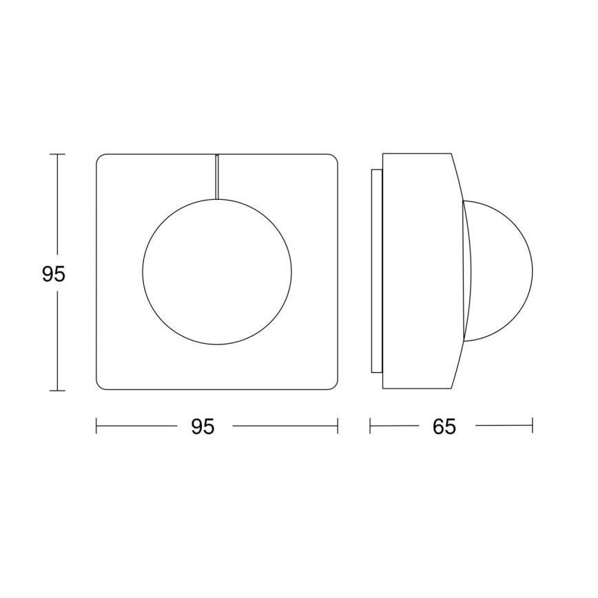 Steinel 058258 - Bewegingssensor IS 345 V3 KNX IP54 vierkant wit