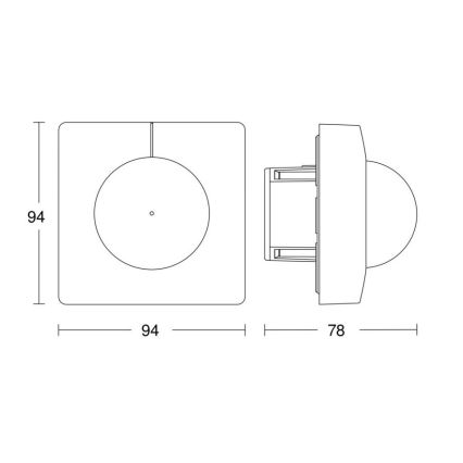 Steinel 058265 - Bewegingssensor IS 345 V3 KNX vierkant wit